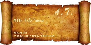 Alb Tímea névjegykártya