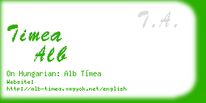 timea alb business card